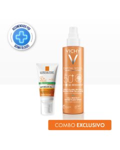 Combo Anthelios Toque Seco Con Color FPS 50 x 50 ml + Capital Soleil Spray Cell Protect FPS 50 x 200 ml