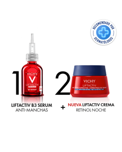 ComboSerúm Facial Liftactiv B3 x 30ml + Crema de Noche Lifactiv Retinol  Vichy  x 50 ml