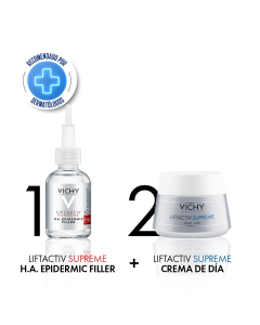 Combo Liftactiv Supreme Crema Piel Normal a Mixta x 50 ml + Liftactiv Supreme HA Epidermic Filler x 30 ml Vichy