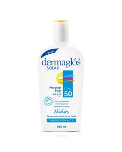 Protector Solar Emulsión Para Niños FPS 50 Dermaglós  x 180 ml