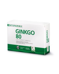 Suplemento Dietario Natufarma Ginkgo 80 con Vitaminas y Minerales x 30 comprimidos